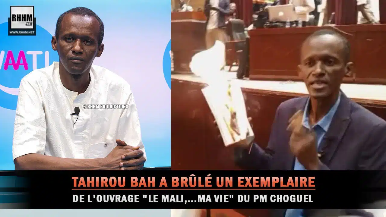Tahirou Bah a brûlé un exemplaire de l'ouvrage "Le Mali,…ma vie du PM Choguel (Politique) Tahirou Bah a brûlé un exemplaire de l'ouvrage "Le Mali,…ma vie du PM Choguel (Politique)