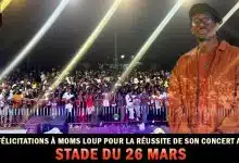Félicitations à Moms Loup pour la réussite de son concert au Stade du 26 Mars (Showbiz)